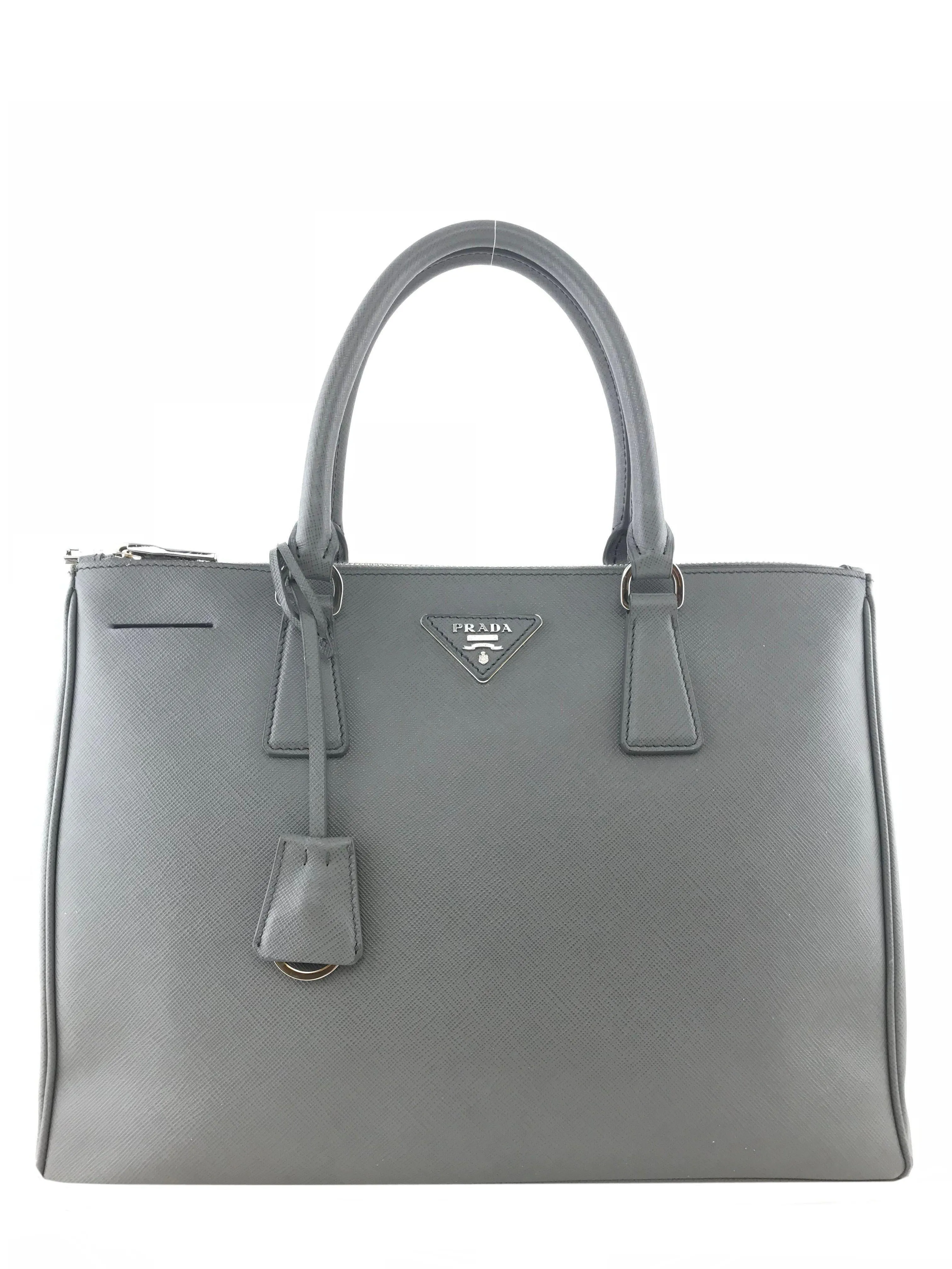 Prada Saffiano Lux Double Zip Medium Tote Bag