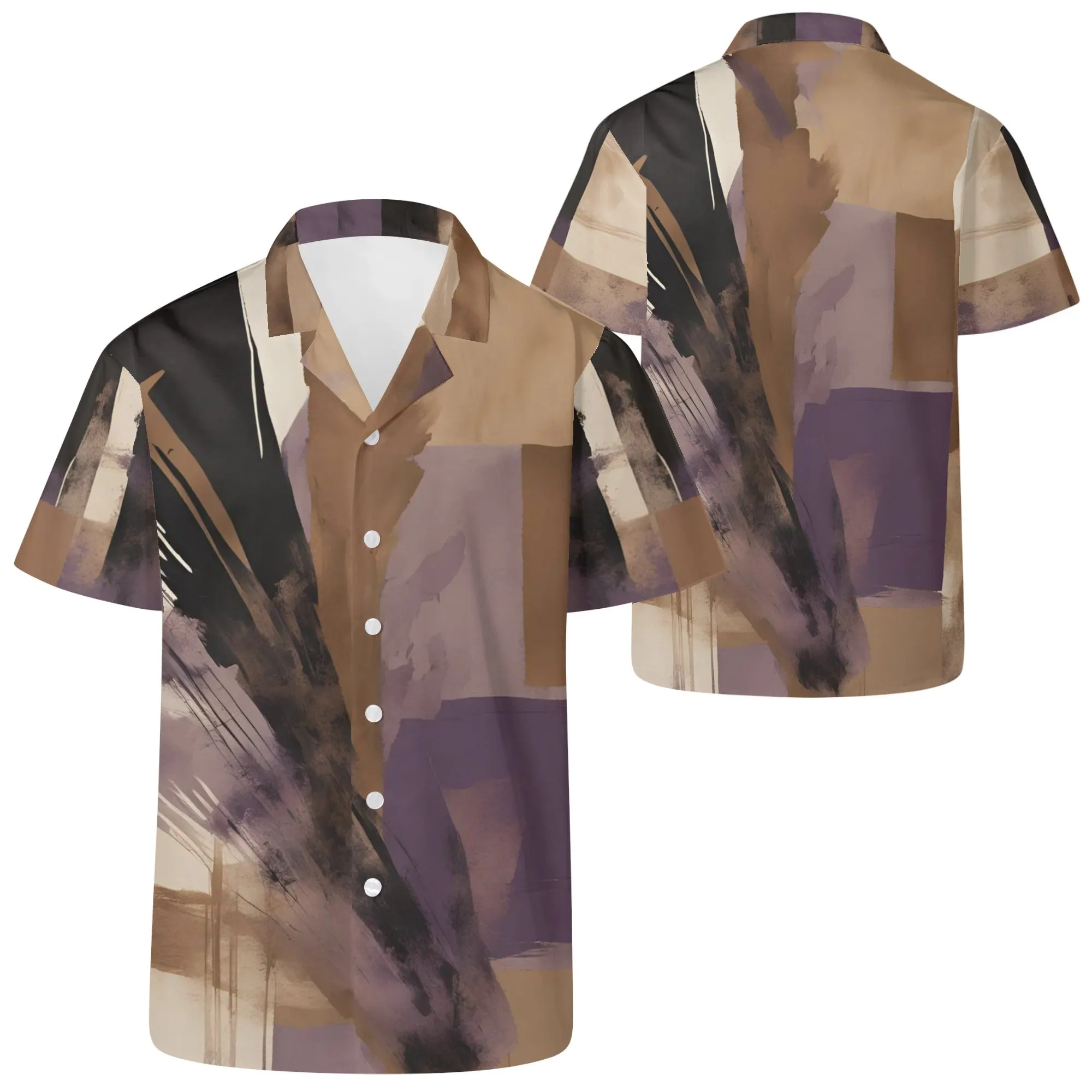 Resort Wear|Purple Haze Mens Casual Hawaiian Shirt