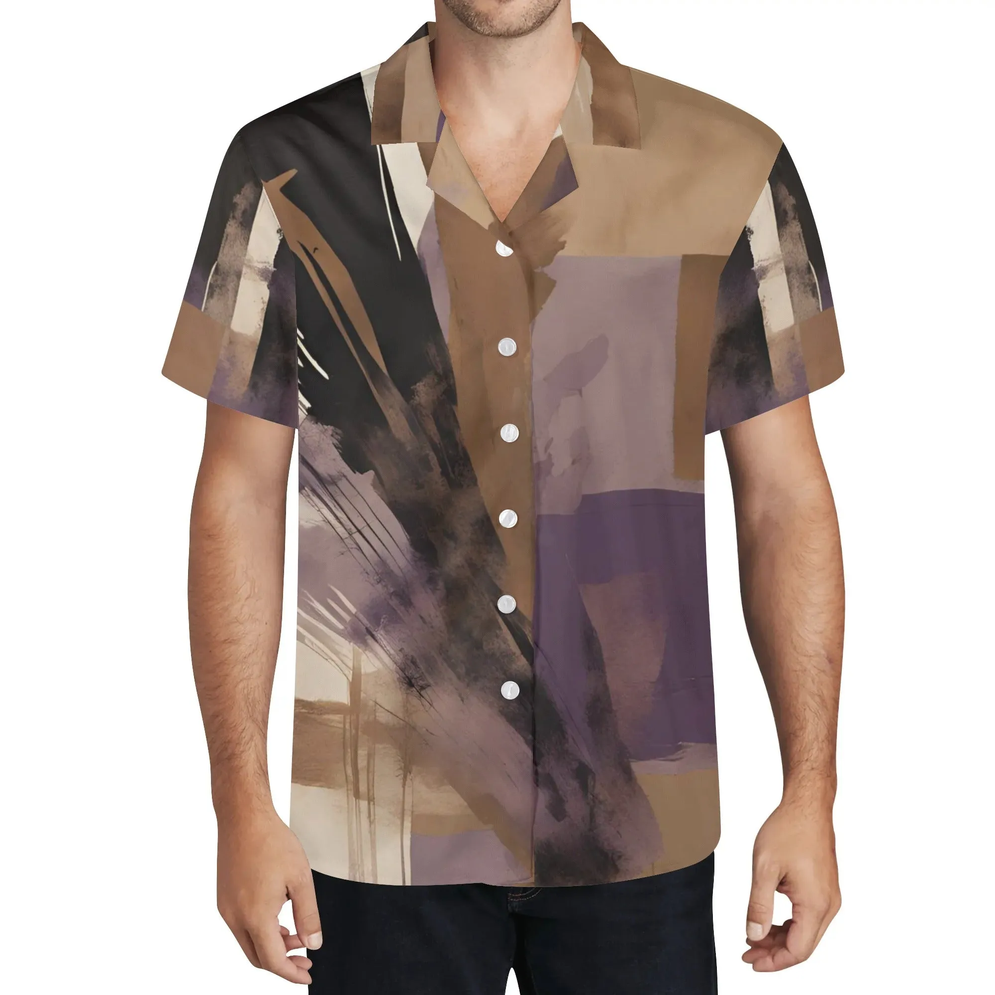 Resort Wear|Purple Haze Mens Casual Hawaiian Shirt