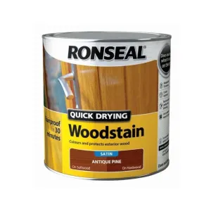 Ronseal Quick Dry Satin 2.5L Wood Stain - Antique Pine