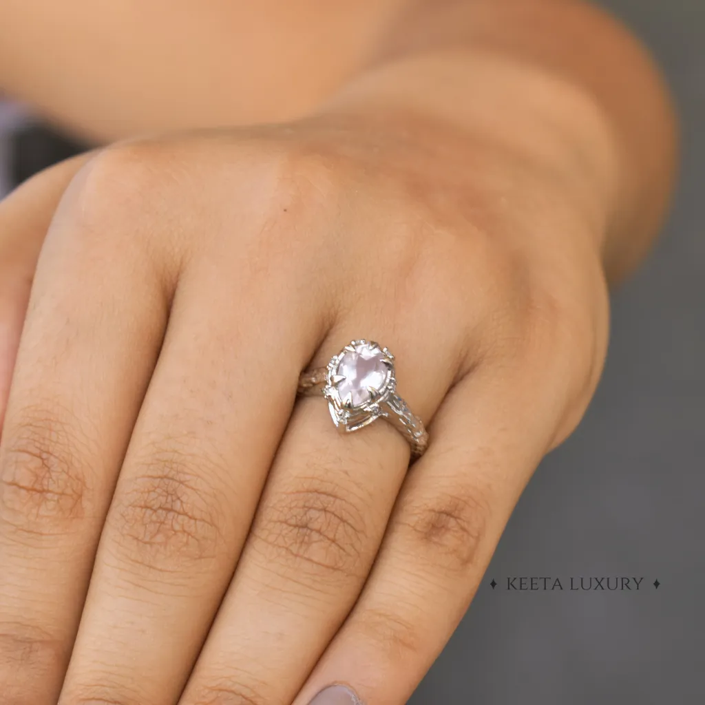 Rustic Charm - Rose Quartz Ring