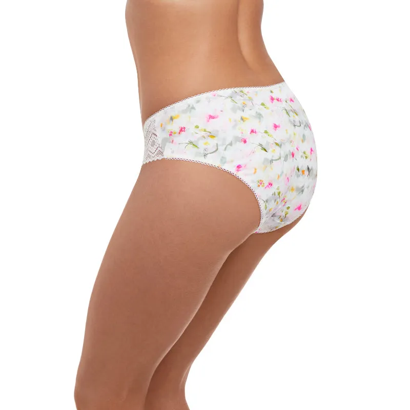 Sansa White Floral Brief- Freya