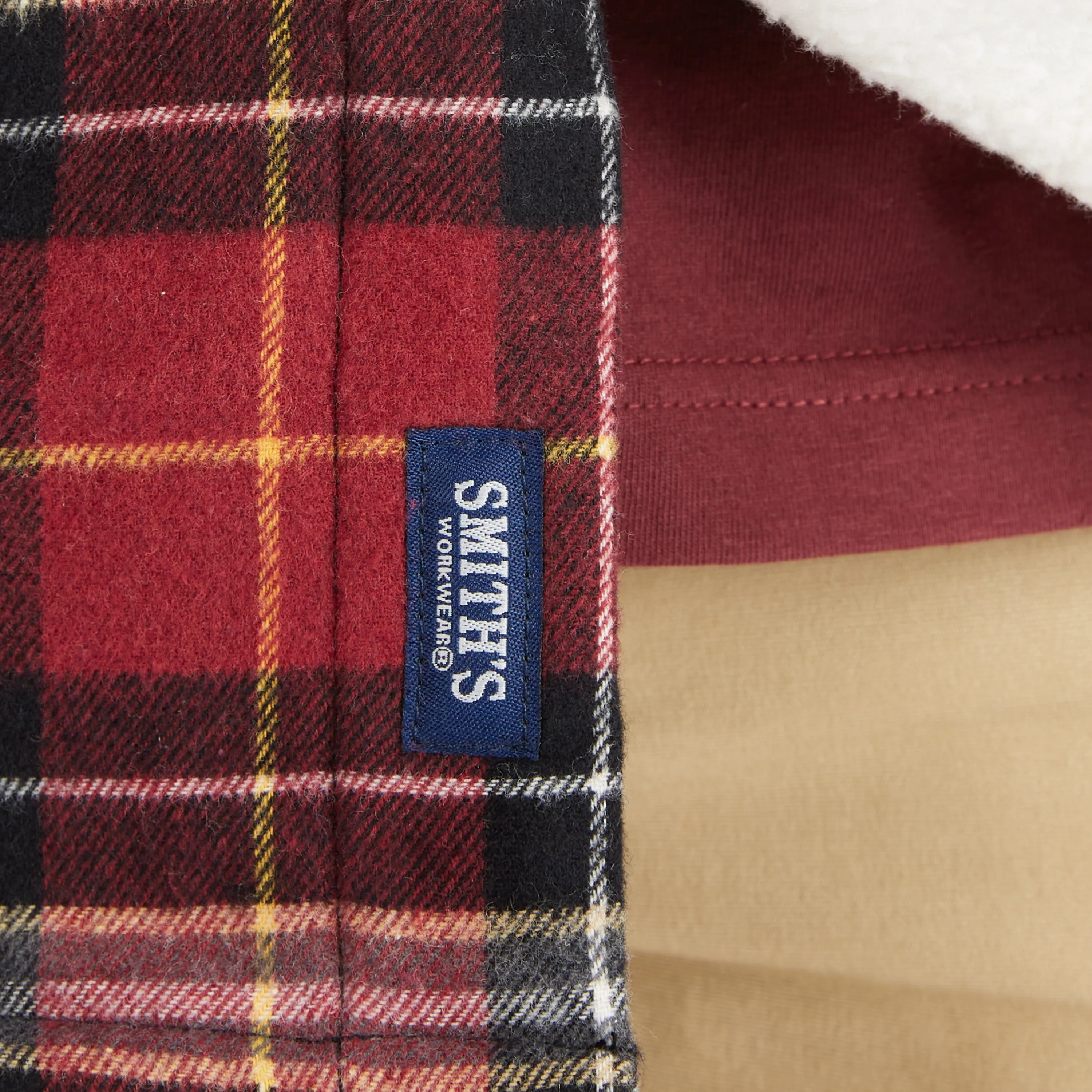 SHERPA-LINED FLANNEL SHIRT JACKET