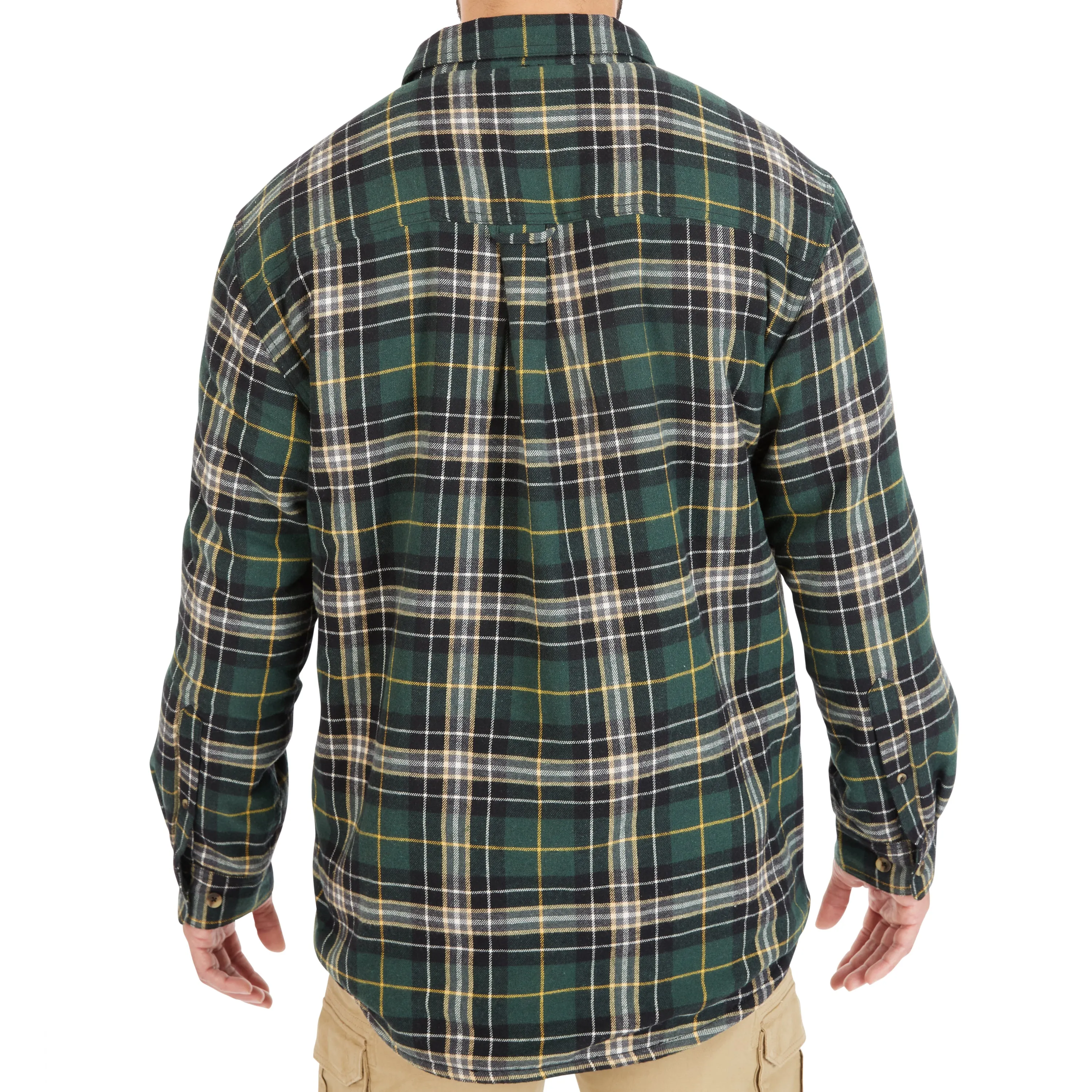 SHERPA-LINED FLANNEL SHIRT JACKET