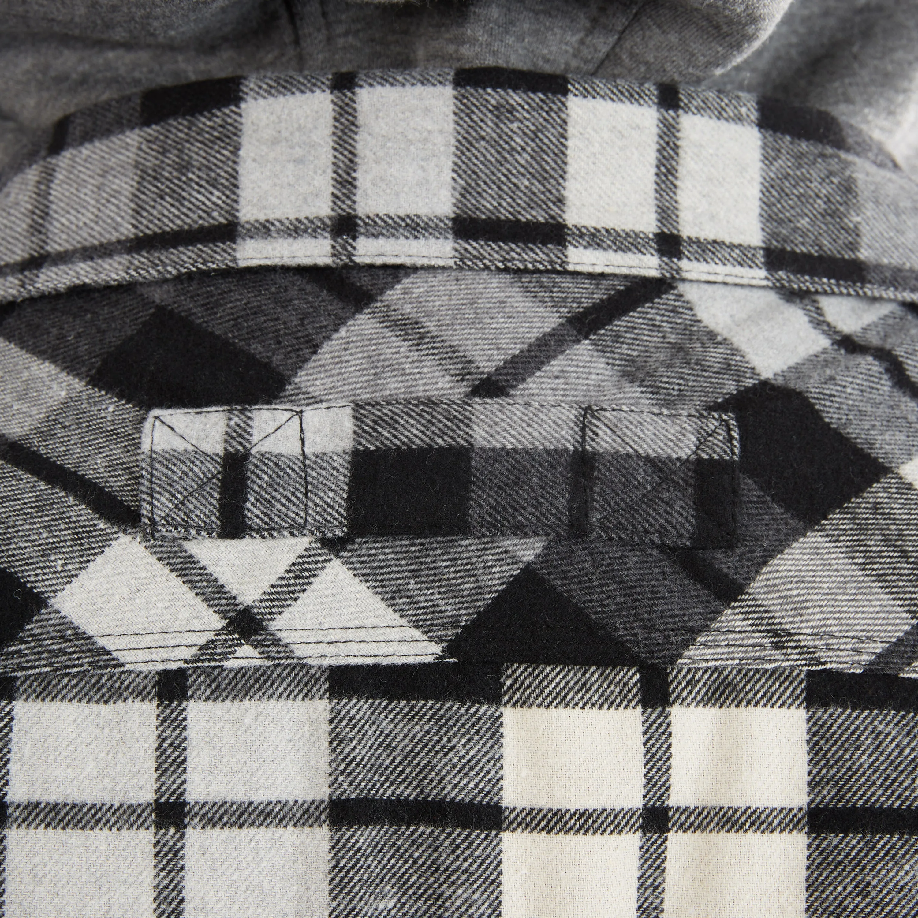 SHERPA-LINED HOODED FLANNEL SHIRT-JACKET