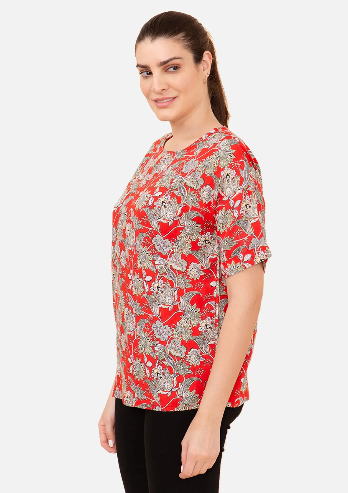 Short Sleeved Printed Top