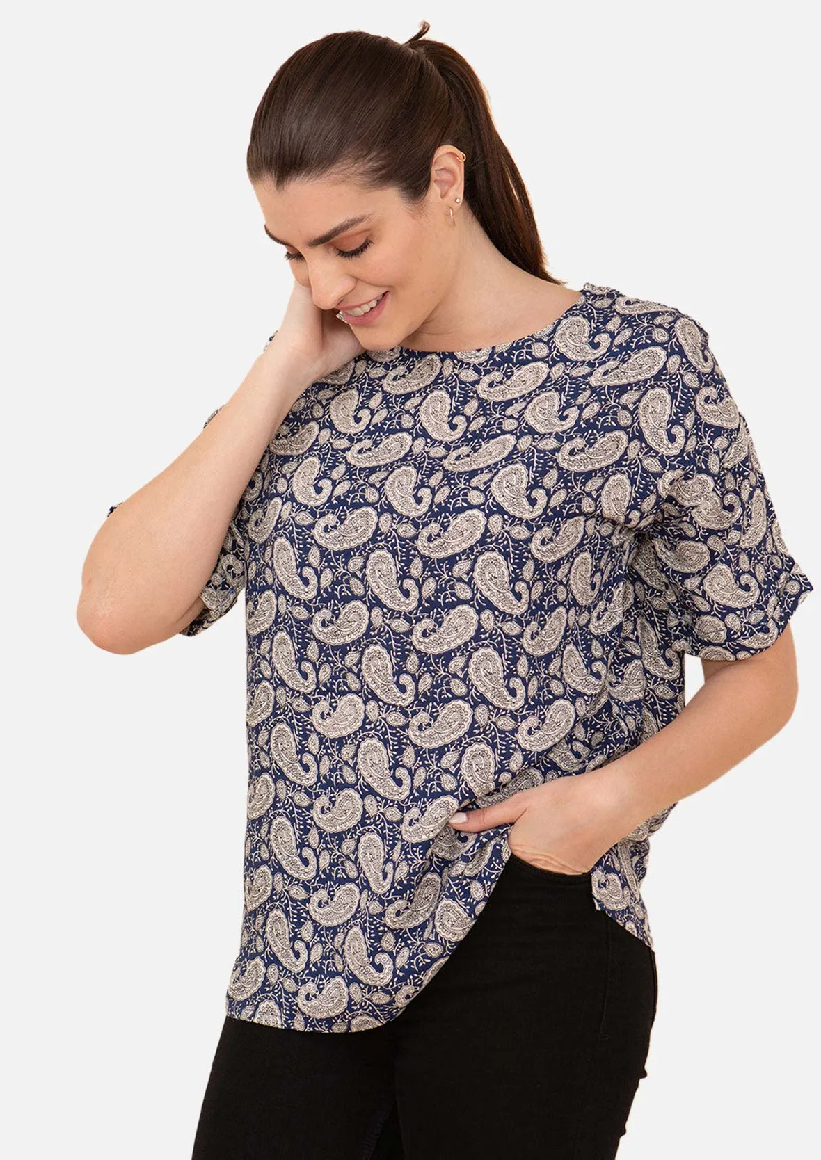 Short Sleeved Printed Top