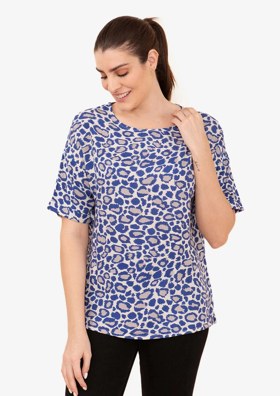 Short Sleeved Printed Top