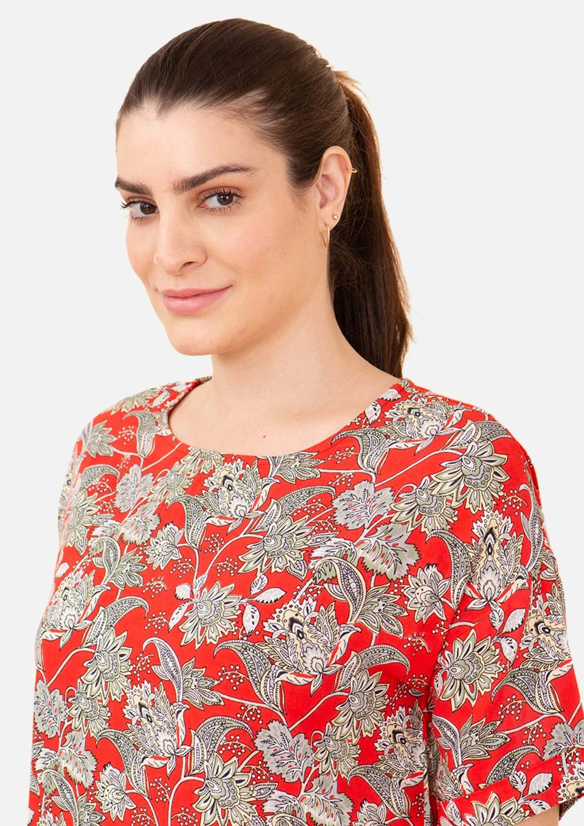 Short Sleeved Printed Top