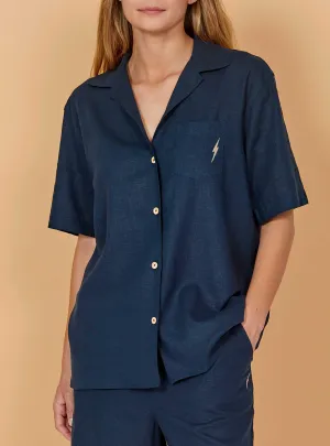 SHORT SLEEVES REGULAR LINEN SHIRT