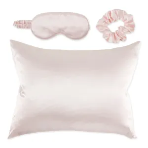 Silk-Like Satin Sleep Set - Pink