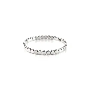 Silver Beaded Stacking Ring