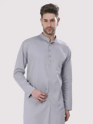 Slate Grey Solid Kurta