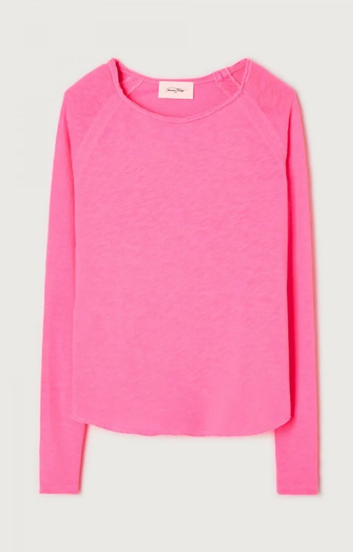 Sonoma Round Neck Long Slv Pink Acid Fluo