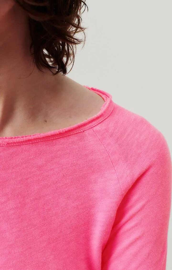 Sonoma Round Neck Long Slv Pink Acid Fluo