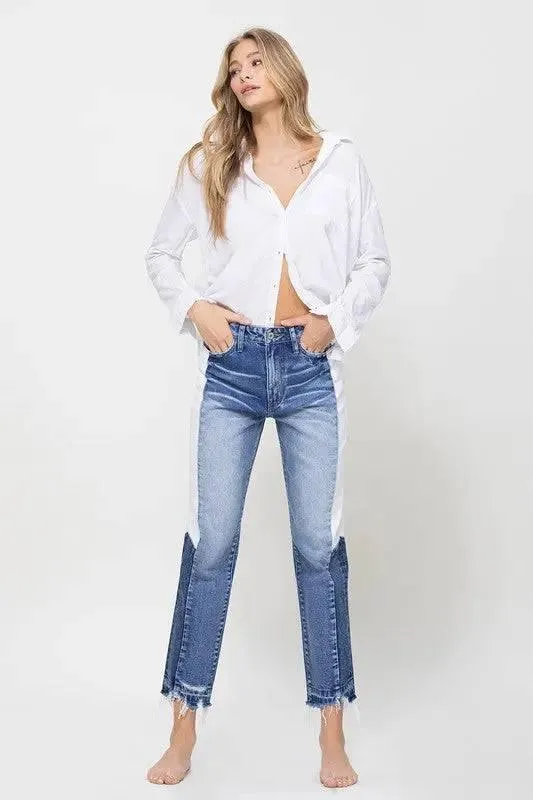 Super high rise crop jeans