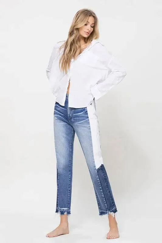 Super high rise crop jeans