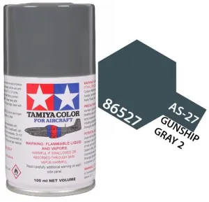 Tamiya 86527 AS-27 Gunship Gray 2 Aircraft Lacquer Spray Paint 100ml