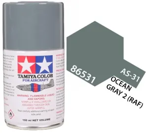 Tamiya 86531 AS-31 Ocean Gray 2 (RAF) Aircraft Lacquer Spray Paint 100ml