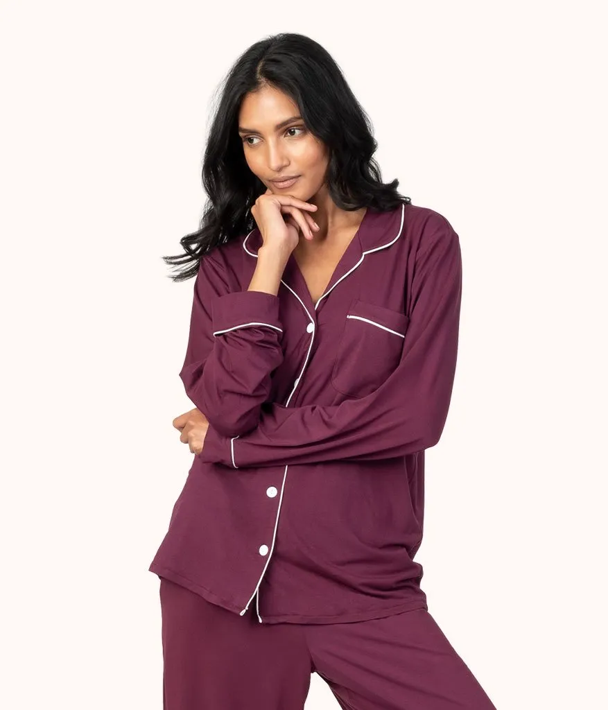 The All-Day Lounge Shirt: Plum