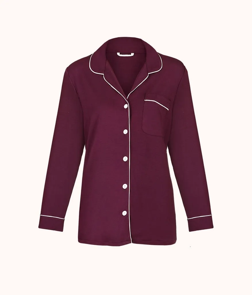 The All-Day Lounge Shirt: Plum