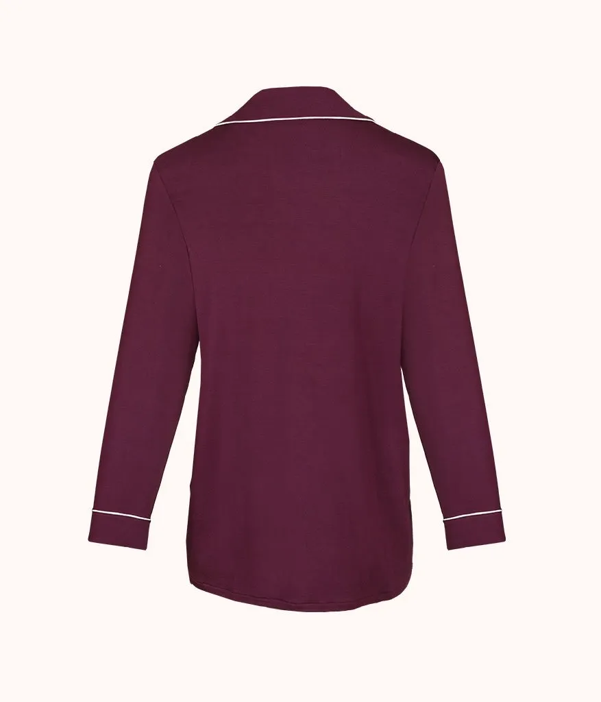 The All-Day Lounge Shirt: Plum