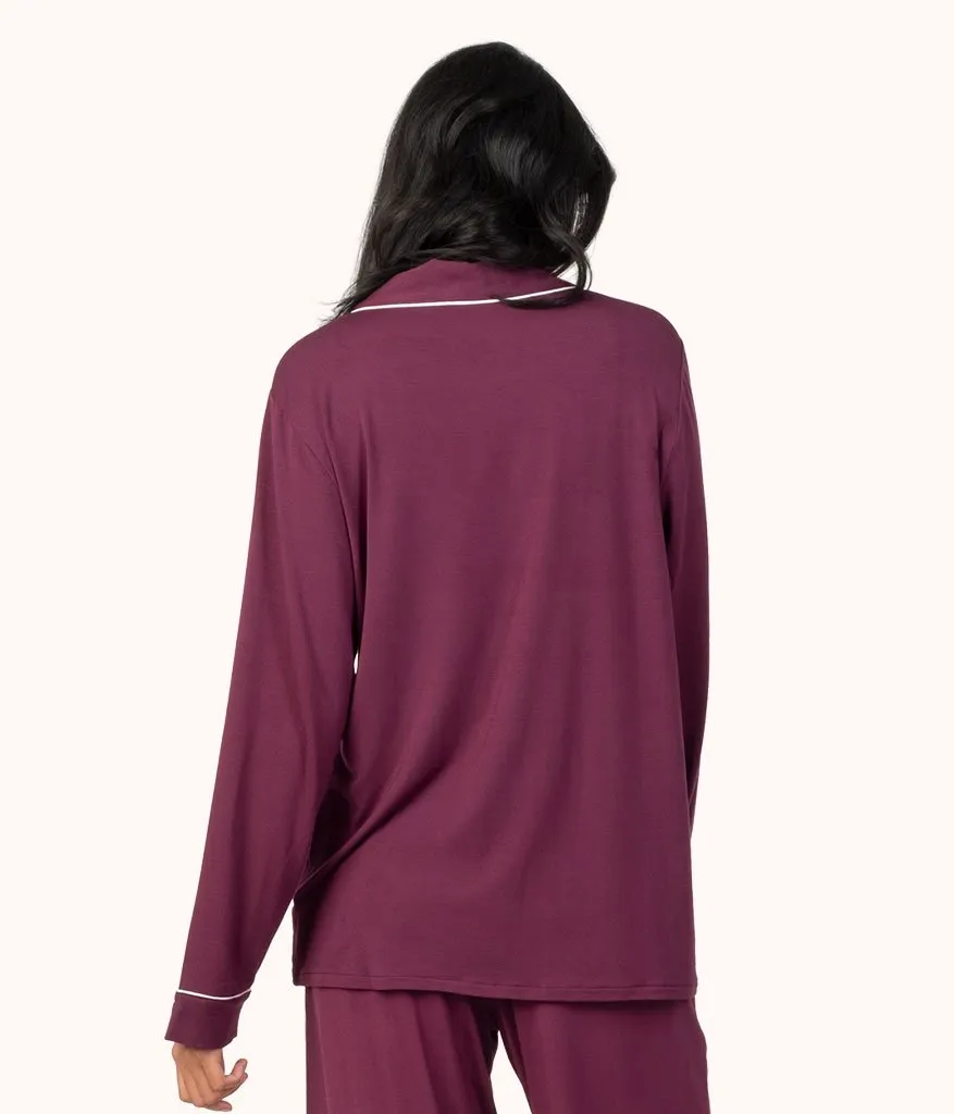 The All-Day Lounge Shirt: Plum