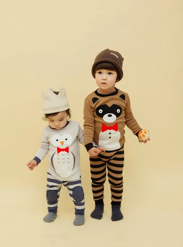 Tie Owl Long Sleeve Pajama