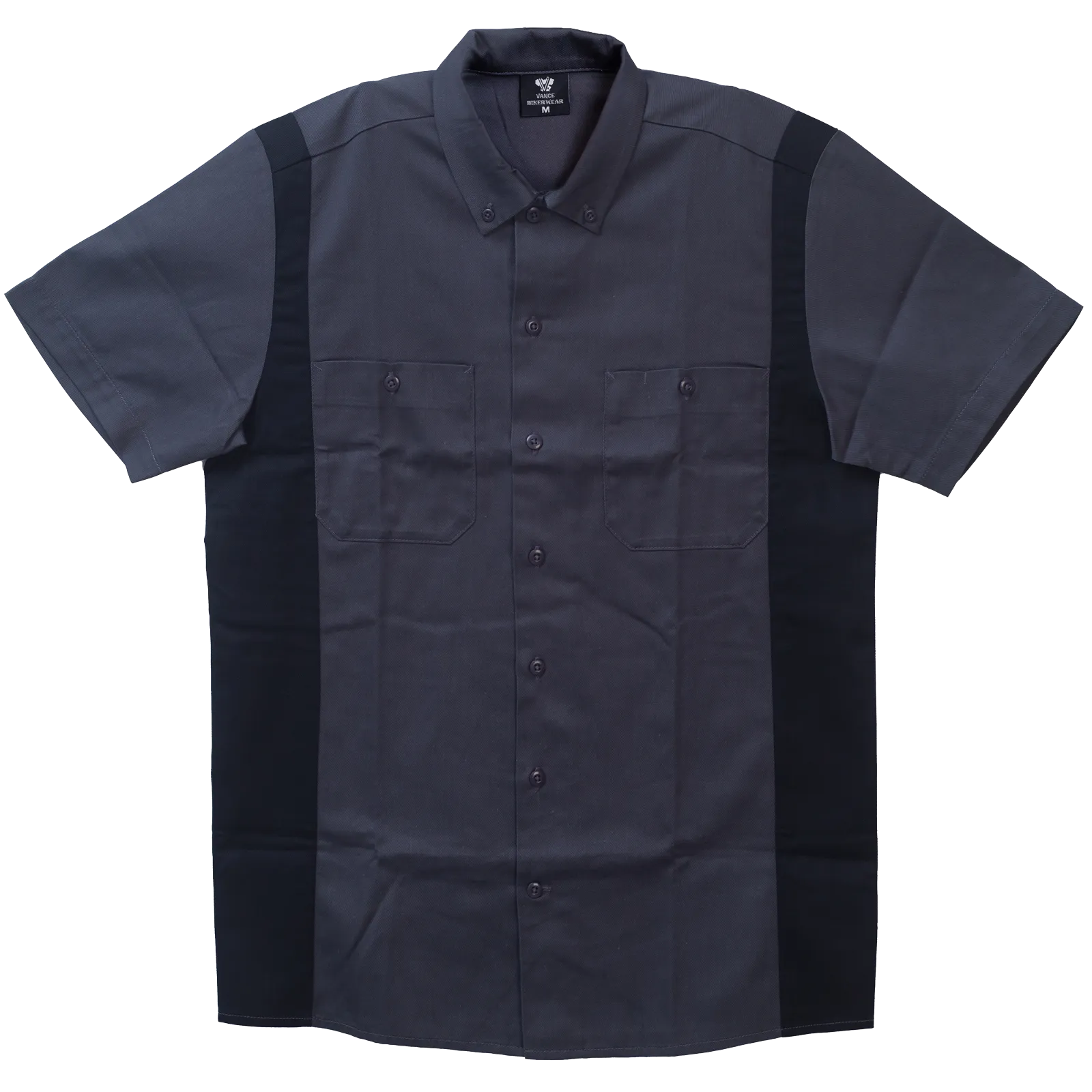 VB771GB - Men's Work Shirts Grey with Black Sides