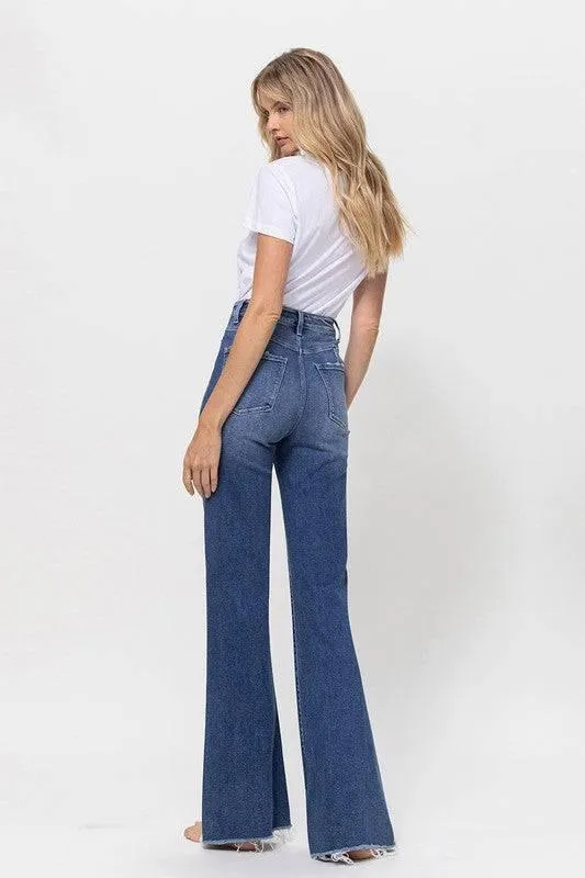 Vervet by flying monkey super high rise relaxed flare jeans