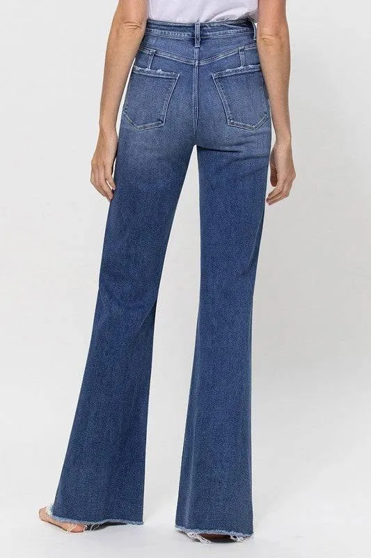 Vervet by flying monkey super high rise relaxed flare jeans