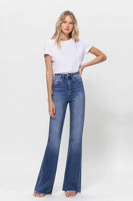 Vervet by flying monkey super high rise relaxed flare jeans