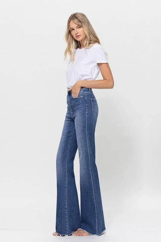 Vervet by flying monkey super high rise relaxed flare jeans