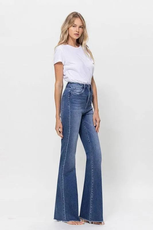 Vervet by flying monkey super high rise relaxed flare jeans