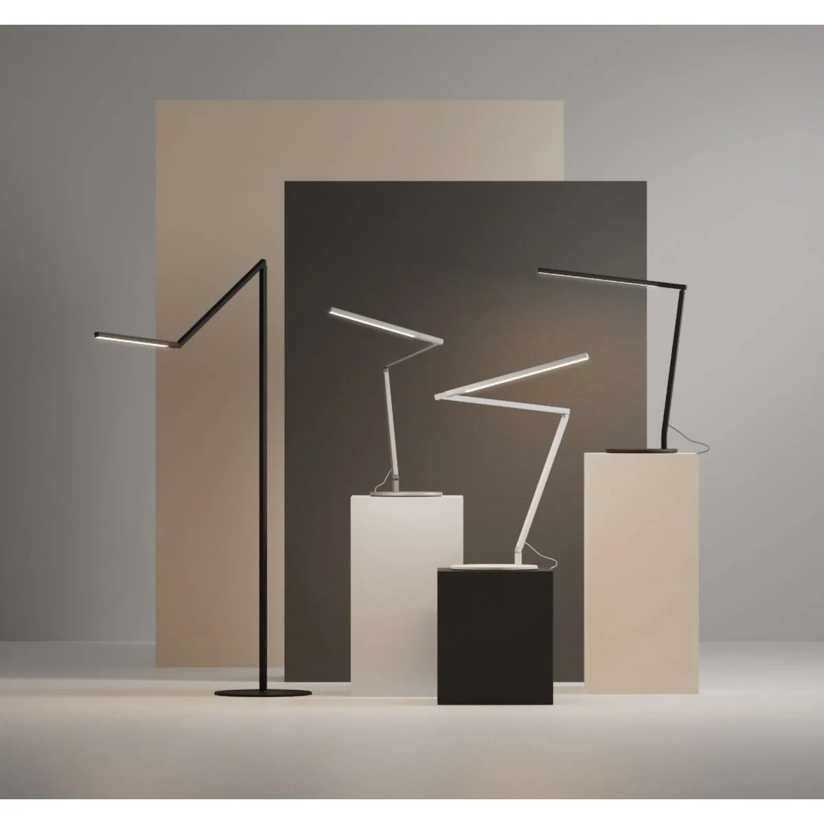 Z-Bar Floor Gen 4 Matte Black Contemporary LED Floor Lamp