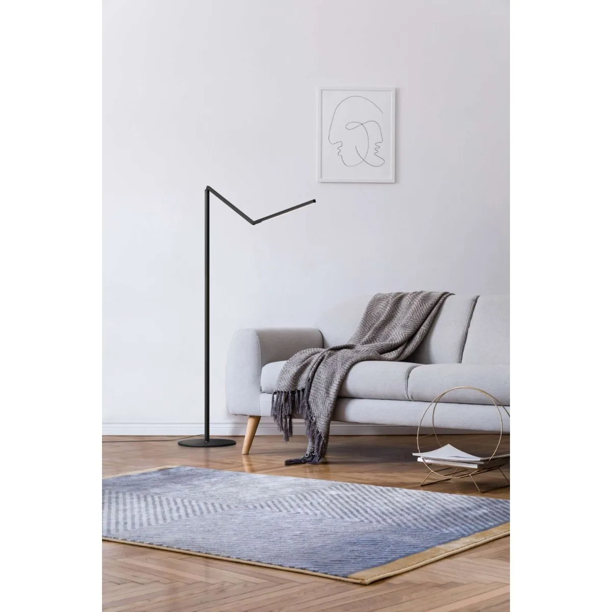 Z-Bar Floor Gen 4 Matte Black Contemporary LED Floor Lamp